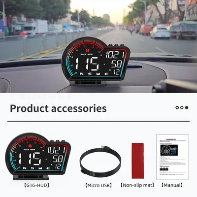 Compteur numérique intelligent universel HUD pour voiture compteur de vitesse GPS G16 affichage