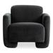 Armchair - Wade Logan® Berthi Upholstered Armchair Wood/Fabric in Black/Brown | 30 H x 34 W x 32 D in | Wayfair 615F331E07A841038B706547031E39DE