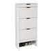 Latitude Run® Philicia 24 Pair Shoe Storage Cabinet Manufactured Wood in Brown/White | 53.74 H x 24.8 W x 11.61 D in | Wayfair