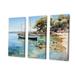 Breakwater Bay Dominican Tranquil Bay II On Canvas 3 Pieces Print Metal in Blue/Green | 32 H x 48 W x 1 D in | Wayfair