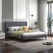 Red Barrel Studio® Hadrian Upholstered Platform Bed Upholstered in Gray | 41 H x 67 W x 81 D in | Wayfair 4EBC118CE20144D9B87456817DF5543E