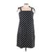 J.Crew Casual Dress - Shift Square Sleeveless: Black Polka Dots Dresses - Women's Size 12 Tall