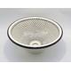 Hand painted fish scale with lips black and white Moroccan ceramic bathroom sink Basin - Round, Painted Inside Out - White clay