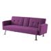 Convertible Fabric Folding Sofa Bed Sleeper with Armrest