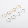 5pcs Stainless Steel Gold Adjustable Ring Settings Blank 4mm 6mm 8mm Ring Base Flat Cameo Settings