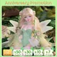 Isabella BJD Doll 1/4 Muxi Fantasy Flower Fairy Love Hope Wings Pearls Necklace Orange Exquisite