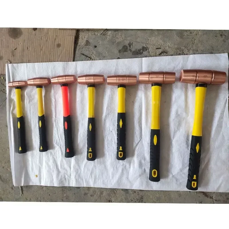 Roter Kupfer hammer, roter Kupfer hammer, Kunststoff griff, runder Trommel hammer, 0,5 P-4P, roter Kupfer holzgriff, explosions geschützt