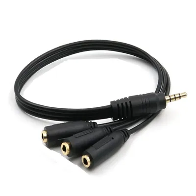 3,5mm 1 Zu 3 4 5 Splitter Kabel 30cm 1/8 Zoll Männlichen Zu 3 4 5 Stereo Weibliche jack Buchse