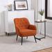 Button Tufted Armchair Sofa Barrel Chair Velvet Dining Desk Chairs