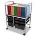 MYXIO 34100 Letter/Legal File Cart w/Five Storage Drawers 21-5/8 x 15-1/4 x 28-5/8 Black