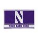 Rico Industries NCAA Northwestern Wildcats Personalized - Custom 3 x 5 Banner Flag - Made in The USA - Indoor or Outdoor DÃ©cor