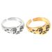 2Pcs Adorable Finger Rings Adjustable Rings Open Finger Rings (Assorted Color)