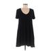 Trafaluc by Zara Casual Dress - Shift: Black Solid Dresses - Women's Size Medium