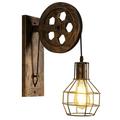 NUOLUX Loft Retro Lanterns Fixtures Pulley Wall Lamp Pendant Suspension Light Fitting Kitchen Bedroom Living Room Wall Lamp without Bulb (Bronze Color)