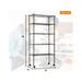 5 Tier Wire Shelving Unit Rack NSF Heavy Duty Height Adjustable Storage Shelf Metal Shelving with Wheels/Feet Levelers Garage Rack Kitchen Rack Office Rack Shelving - Black - 30x14x60