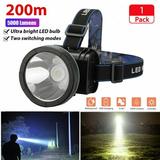 Super Bright Led Headlamp - Best and Brightest Spotlight Headlight - Hunting Headlamp - Hiking Flashlight - Running Head Lamp