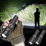 Ozmmyan Rechargeable Flashlight Very Bright 100000 Lumens Flashlight Battery Operated USB C Powerful Torch For Emergency Situations In Exposed Camps Gifts for Family