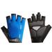 Silicone Half Finger Cycle Weight Lifting Training Bus Driving Gloves (blue)