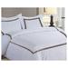 YhbSmt Soft Brushed 600TC Egyptian Cotton Duvet Cover Set With 3-Line Embroidery. Size:/ XL Color:Chocolate