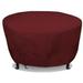 Eevelle Meridian Patio Round Table Cover with Marine Grade Fabric Waterproof Outdoor Firepit Cover - 600D Furniture Set Covers for Dining Table - Easy to Install - 30 H x 128 D Burgundy