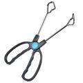 ZTGD Heat Resistance Barbecue Clip Non Slip Stainless Steel One Hand Operation Scissor Tong Kitchen Accessories
