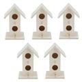 LIYJTK Outdoor Bluebird House 5Pcs Wood Birdhouse Garden Weatherproof Nesting Bird Cage for Bluebird Finch Chickadee Wild Bird Viewing