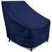 Eevelle Meridian High Back Patio Chair Cover Marinex Marine Grade Fabric Durable 600D Polyester - Outdoor Lawn Furniture Chair Covers - Weather Protection - 29 H x 31 W x 38 D - Navy