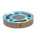 Corrugated Paper Cat Toy Round Cat Scratcher Cat Paw Grind Plaything Round Scratch Toy