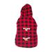 KIHOUT Clearance Dog Winter Coat Cape Fleece Thicken Dog Hoodie British Plaid Pet Jacket Warm Outfit with Removable Hat Windproof Vest for Small Medium Large Dogs