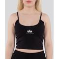 Alpha Industries Basic Crop SL Ladies Top, black, Size S for Women