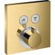 ShowerSelect Thermostatic mixer for concealed installation for 2 outlets, Polished gold-optic (15763990) - Hansgrohe