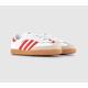 Adidas Samba Og Trainers White Solar Red Offwhite, 7