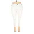 Woman Within Jeggings - Mid/Reg Rise: Ivory Bottoms - Women's Size 16 Petite