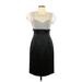 Tahari Casual Dress - Sheath Crew Neck Short sleeves: Black Dresses - Women's Size 2 Petite