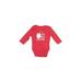 Carter's Long Sleeve Onesie: Red Bottoms - Size 3 Month