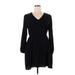 Nine West Casual Dress - Sweater Dress: Black Solid Dresses - Women's Size X-Large