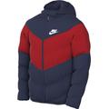 Nike Unisex Kinder K Nsw Syn Fl Hd Jckt, Midnight Navy/University Red/White, FN7730-410, XS