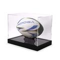 TIELO Rugby Ball Display Case Signed Rugby Ball Riser Stand Horizontal or Vertical (Black, Horizontal)