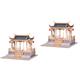 SAFIGLE 2 Sets Diy Cabin Water Table Toys Wooden Puzzle Wooden Toys Mini Toy Wooden Jigsaw Puzzles Wood Toys Woody Toy Mini Jigsaw Mini Puzzle Mini Gifts Chaozhou 3d Plastic Chinese Style