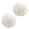 icon Fluffy Cushions, 2 Pack Round Cushions, Cream Faux Fur Cushion Cover with Cushion inserts included, Home Accessories for any Room Decor, Neutral Home Decor