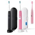 Philips Sonicare ProtectiveClean 4300 Rechargeable Electric Power Toothbrush, 2 Pack - Black + Deep Pink - Up to 2 Weeks Operating time - HX6809/81 - BROAG Random Color Electric Toothbrush