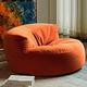 Bean Bag Chair Chenille Bean Bag Cover Washable Ultra Soft Pouf Ottoman No Filler Kids Adults Beanbag Chair Lazy Armchair Couch Floor Seating Living Room Furniture ( Color : Orange , Size : 100cm )