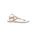 Journee Collection Sandals: Ivory Solid Shoes - Women's Size 11 - Open Toe