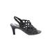 Aerosoles Heels: Black Print Shoes - Women's Size 10 - Open Toe