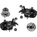 2009-2013 Toyota Corolla Front and Rear Wheel Hub and Steering Knuckle Kit - Detroit Axle