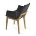 sohoConcept Eiffel Arm Wood Chair in Natural Ash Wood/Upholstered/Fabric in Gray | 34 H x 22.5 W x 23 D in | Wayfair EIF-WOOD-ARM-ASH-16