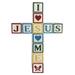 Ebern Designs Jesus Loves Me Baby Block Wall Décor | 8.25 H x 6 W x 1.25 D in | Wayfair BC14B345D29F4F3F844BAAA9C5FC4AB4