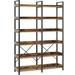 17 Stories Seanda Etagere Bookcase, Steel in Brown | Wayfair E712DD0CC99A4B258C81EC4C171CE70F