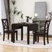 Gracie Oaks Rainar 3 - Piece Extendable Dining Set w/ Drop Leaf, 2 Chairs for Small Places Wood in Brown | 29.5 H in | Wayfair
