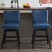 Red Barrel Studio® Parmvir Fabric Side Chair Dining Chair Upholstered/Metal in Blue | 37.37 H x 17.8871 W x 23.0583 D in | Wayfair